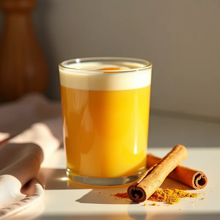 Golden milk latte com cúrcuma