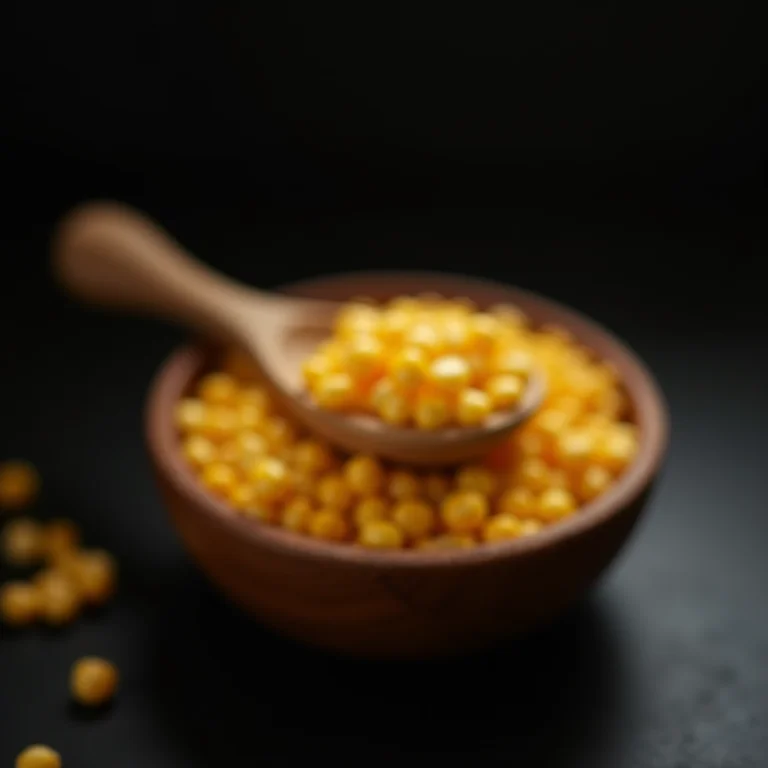 Grãos de milho secos em uma tigela de madeira