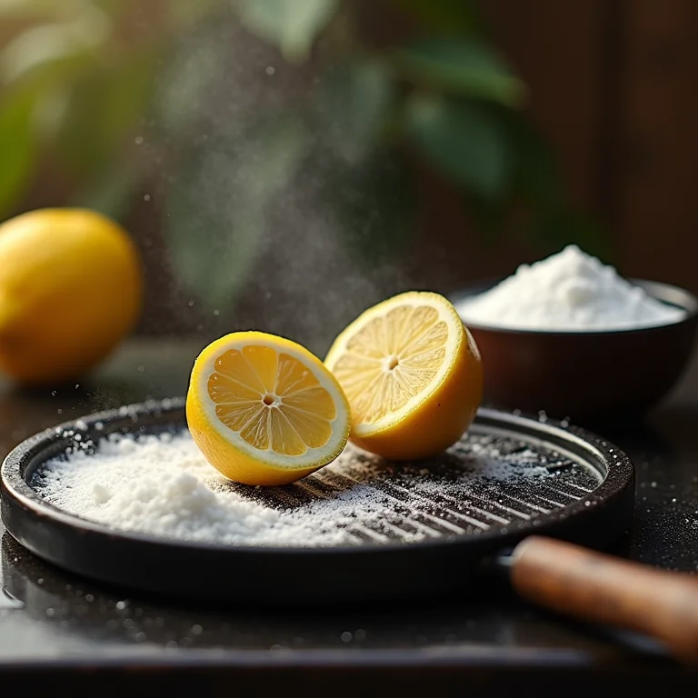 Grelha limpa com dicas extras de limpeza: limão e bicarbonato