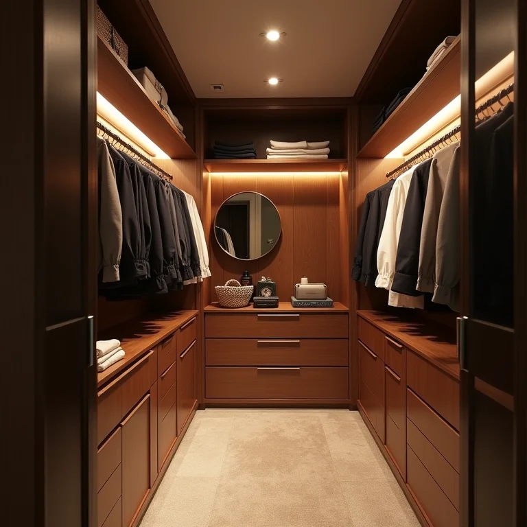 Iluminação e ventilação em closet de gesso