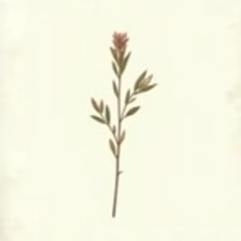 Ilustração botânica antiga da planta de arruda