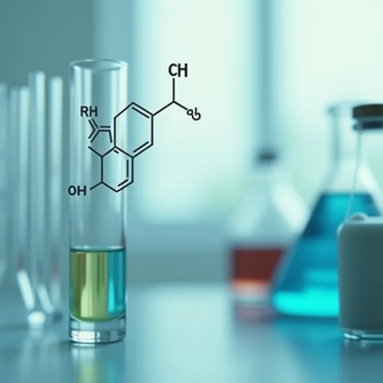 Ilustração científica da estrutura química da arruda