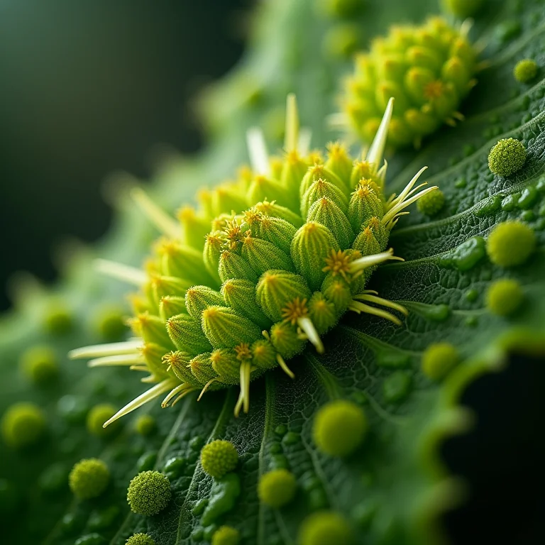Imagem microscópica do extrato de Quebra Pedra.