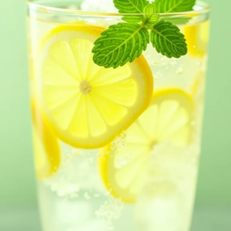 Importância da hidratação para a saúde vocal: água com limão e hortelã.