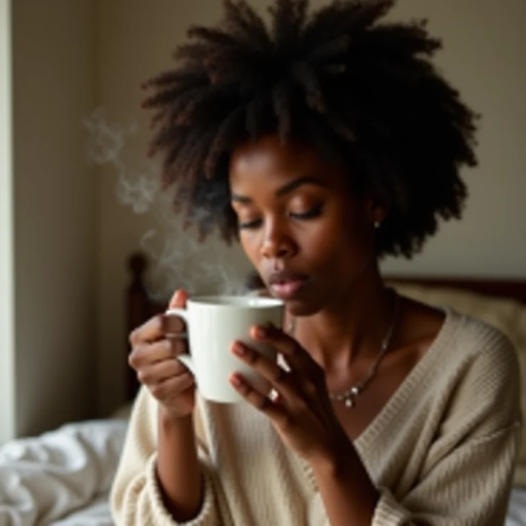 Inalação de vapor de poejo para tosse.