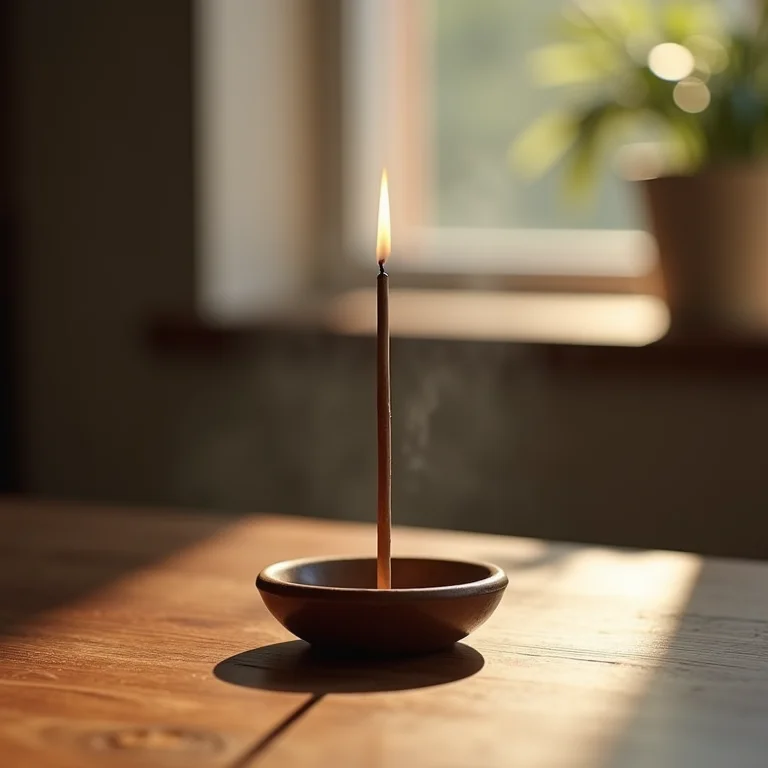 Incenso queimando com segurança em casa