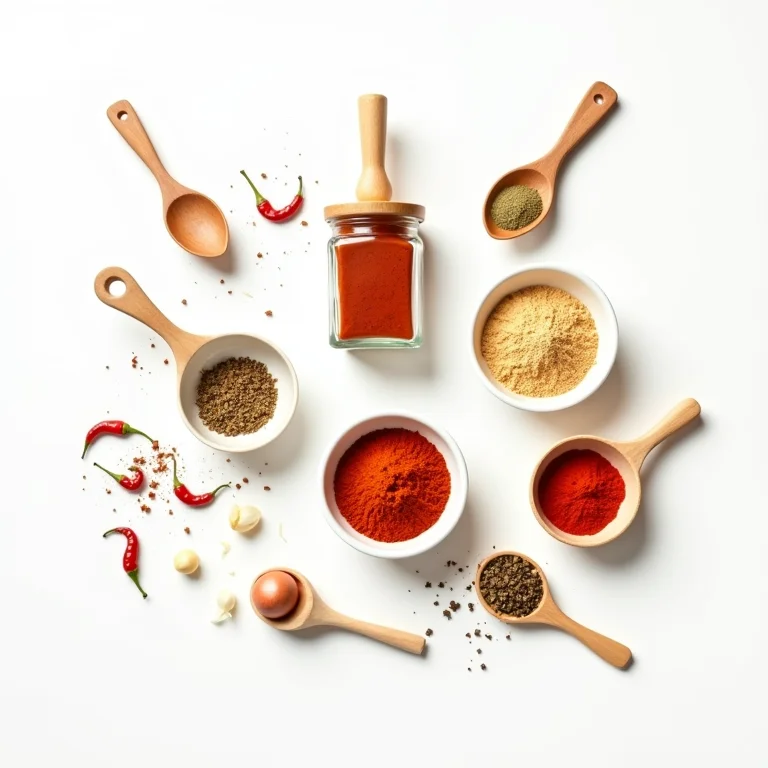 Ingredientes autênticos do tempero Cajun.