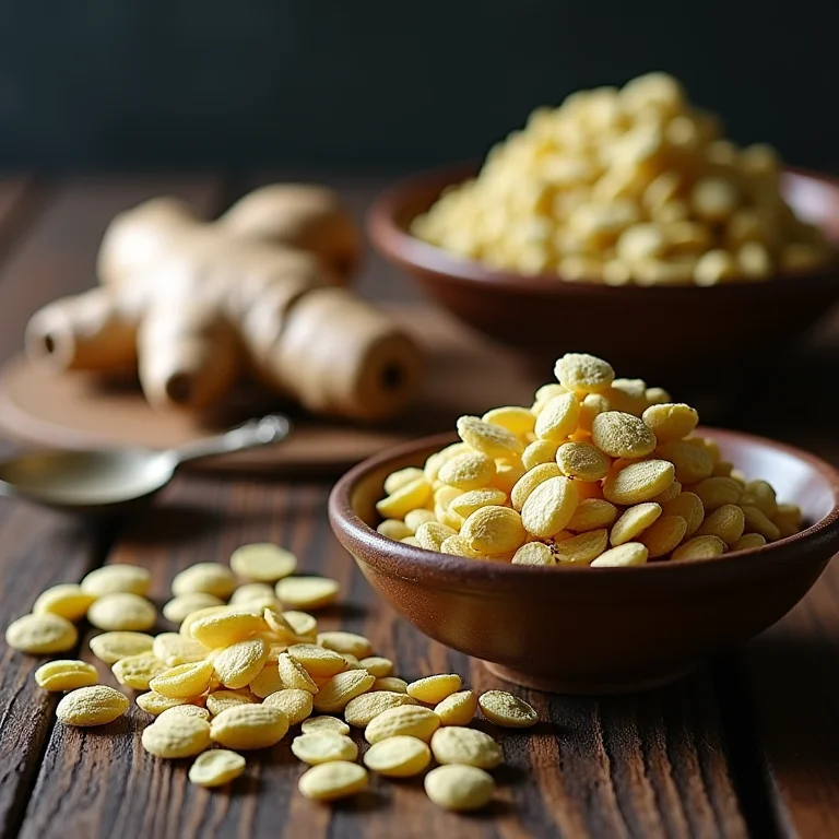 Ingredientes do chá de erva doce e gengibre para reduzir gases