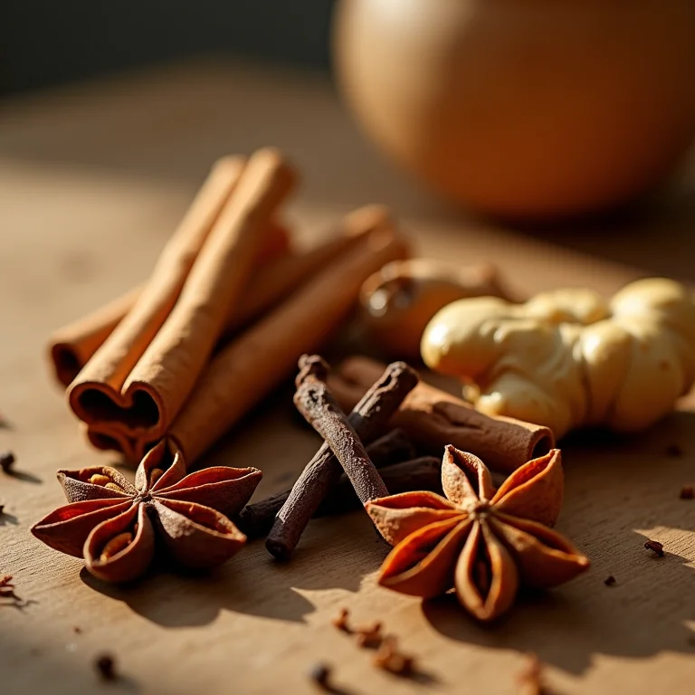 Ingredientes essenciais para a infusão forte.