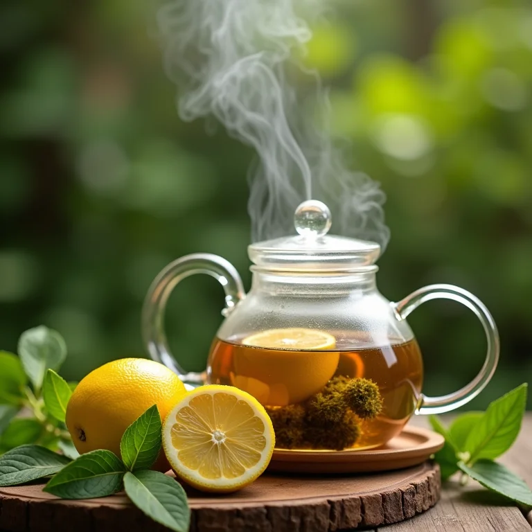 Ingredientes essenciais para um chá de erva cidreira relaxante.
