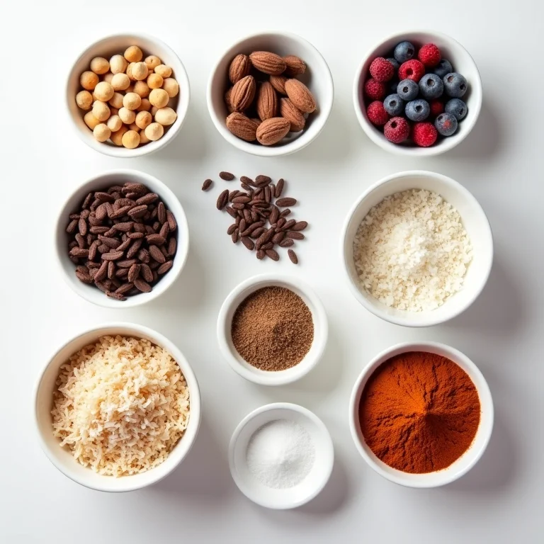 Ingredientes extras para milkshakes de chá: nozes picadas, nibs de cacau, coco ralado, frutas vermelhas e especiarias.