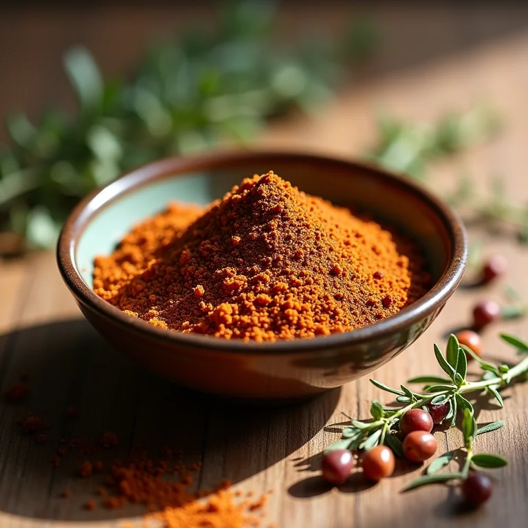 Ingredientes frescos do zaatar: tomilho e sumagre