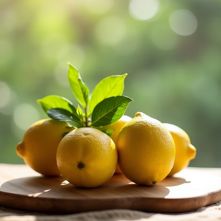 Ingredientes frescos para chá de erva cidreira com limão.