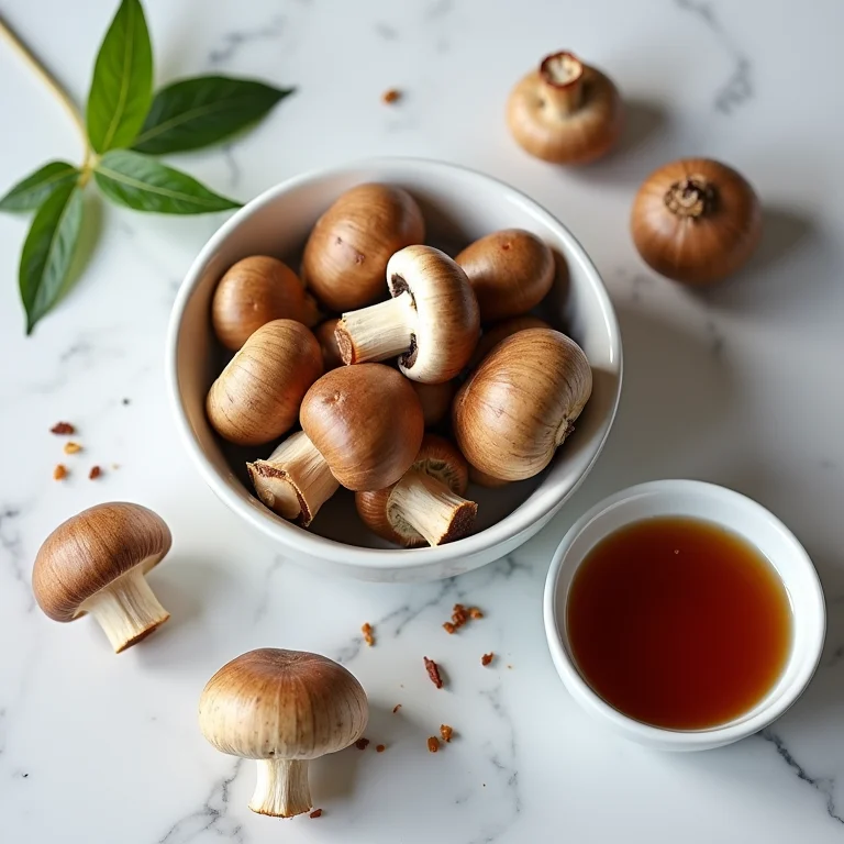 Ingredientes frescos para molho madeira