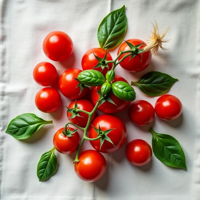Ingredientes frescos para salada de lentilha