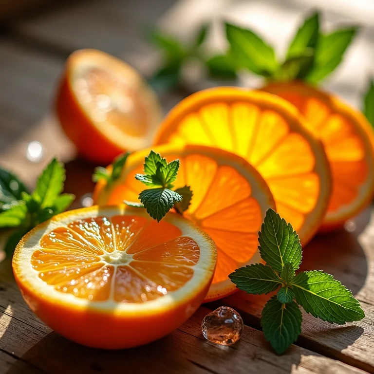 Ingredientes frescos para um elixir revigorante