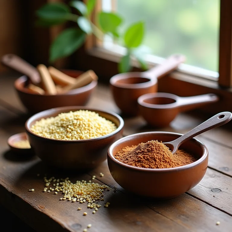 Ingredientes para chá de erva doce e canela