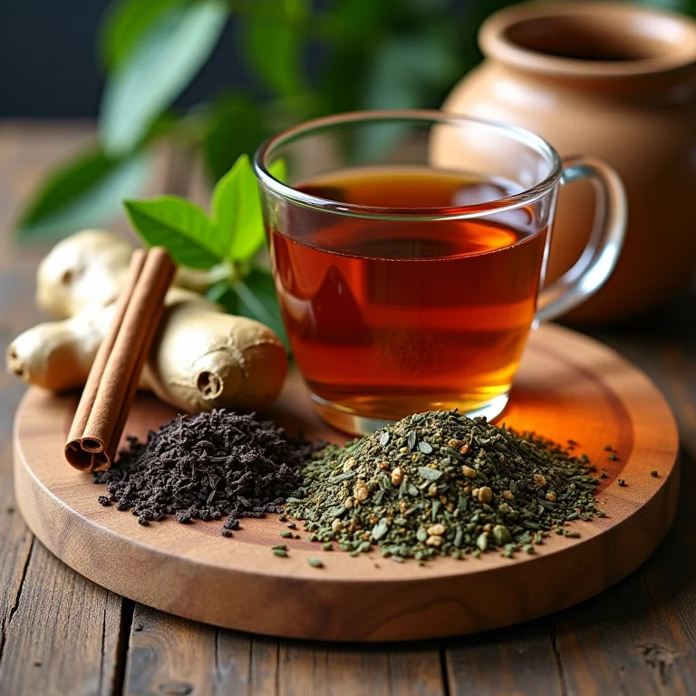 Ingredientes para chá de Marapuama com gengibre e canela