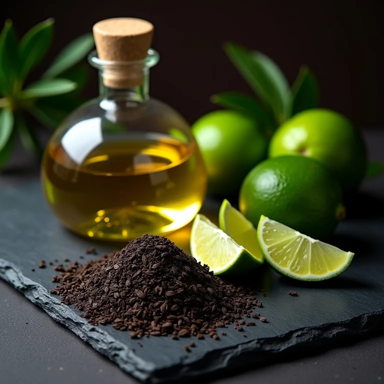 Ingredientes para chá gelado com tequila: chá preto, tequila e limão.