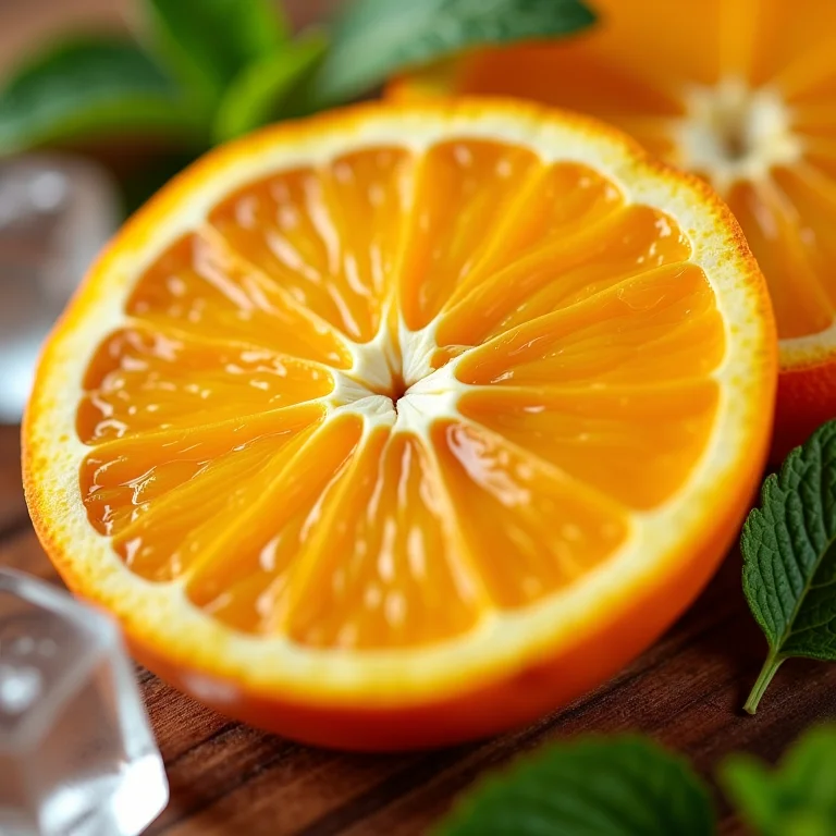 Ingredientes para o chá gelado de laranja pera coroa