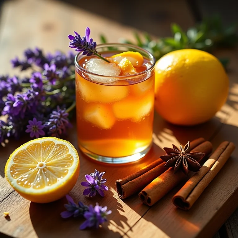 Ingredientes para variações criativas de Chá Gelado Godiva.