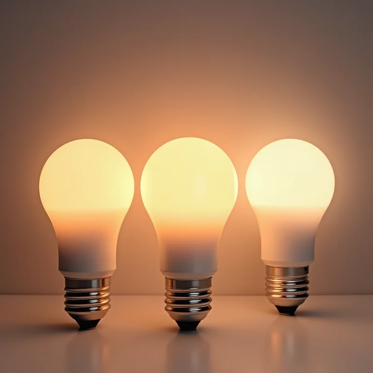 Lâmpadas com diferentes temperaturas de cor