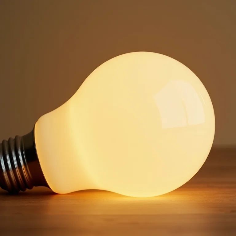 Lâmpadas LED eficientes e luminárias sustentáveis ​​organizadas em uma superfície de madeira.