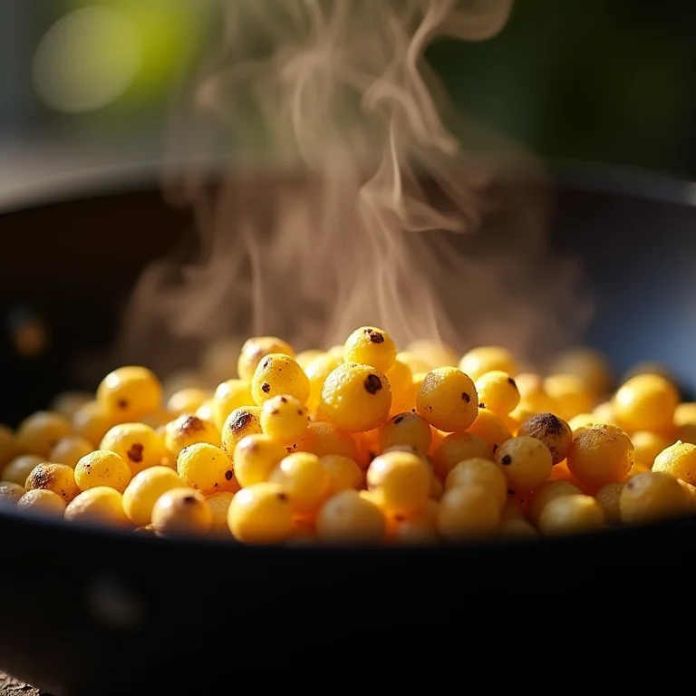 Lemon pepper sendo torrado em uma panela