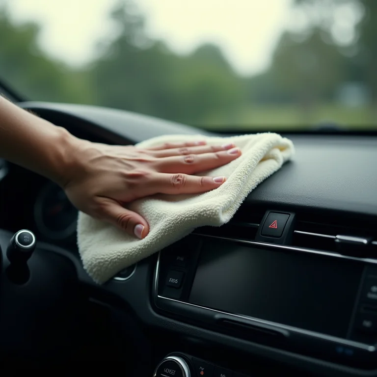 Limpeza suave do painel com pano úmido.