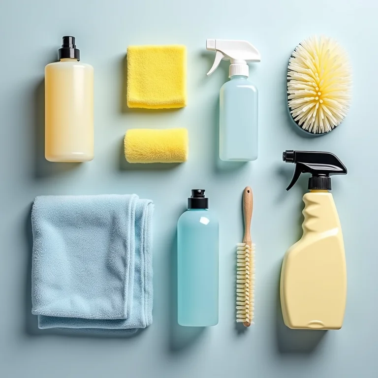 Lista de materiais para limpar o painel do carro.