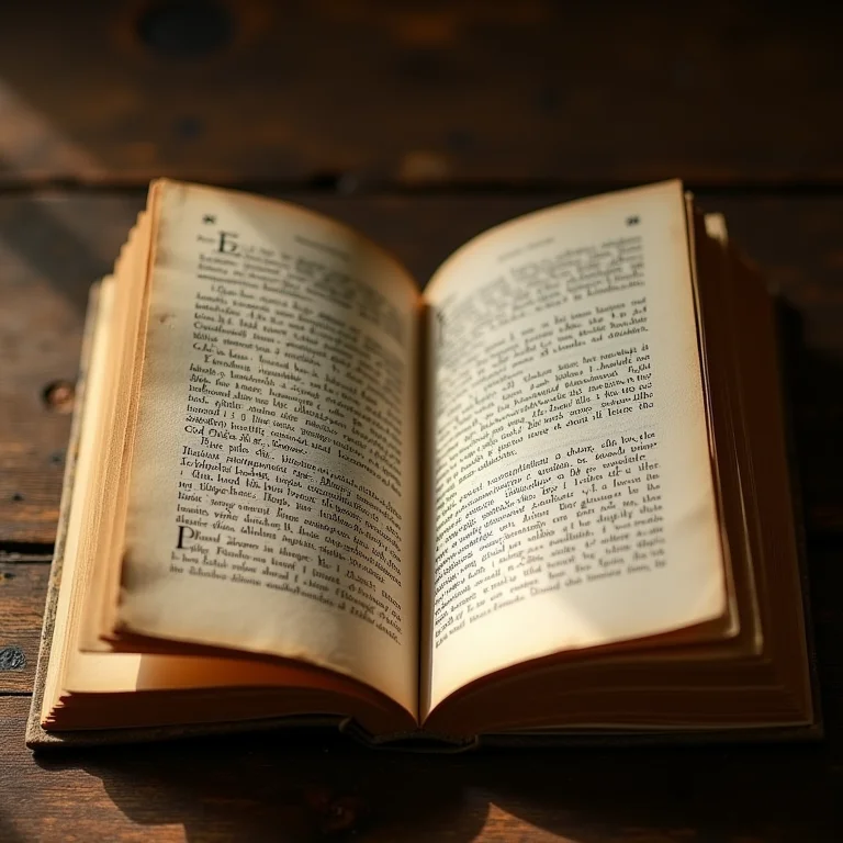 Livro de receitas antigo aberto na página de grão de bico com bacalhau