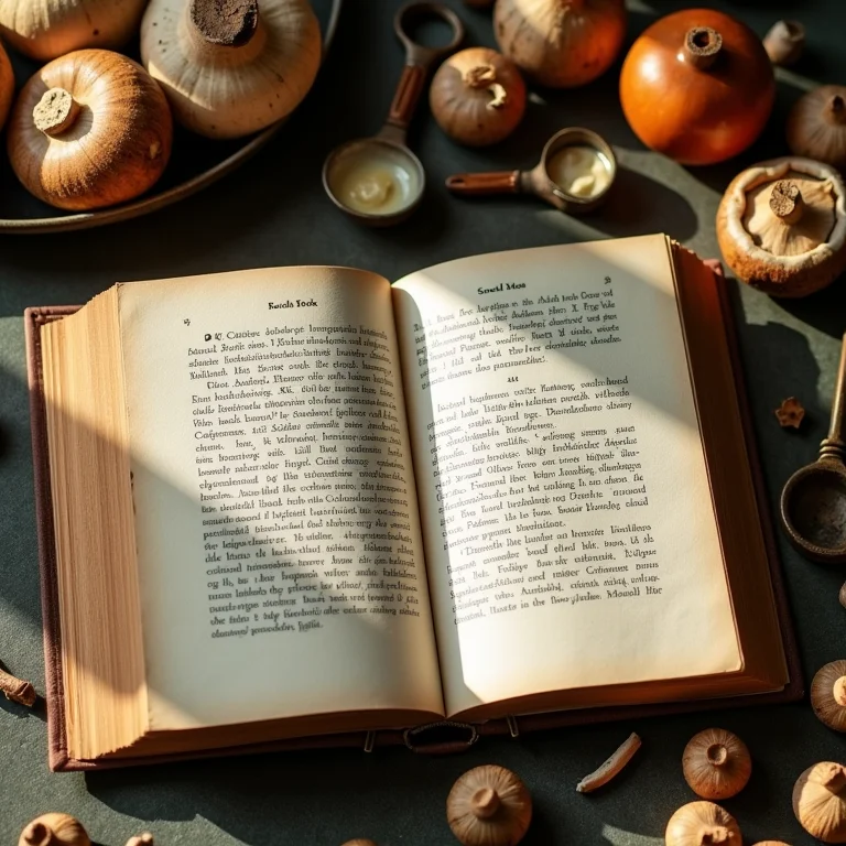Livros de receitas antigos com funghi seco