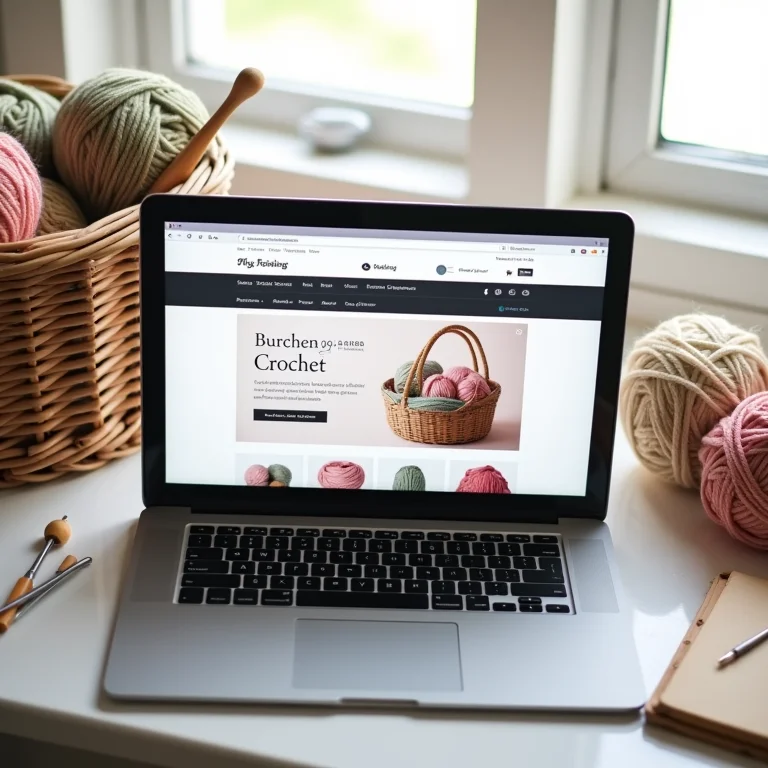 Loja online e materiais de crochê