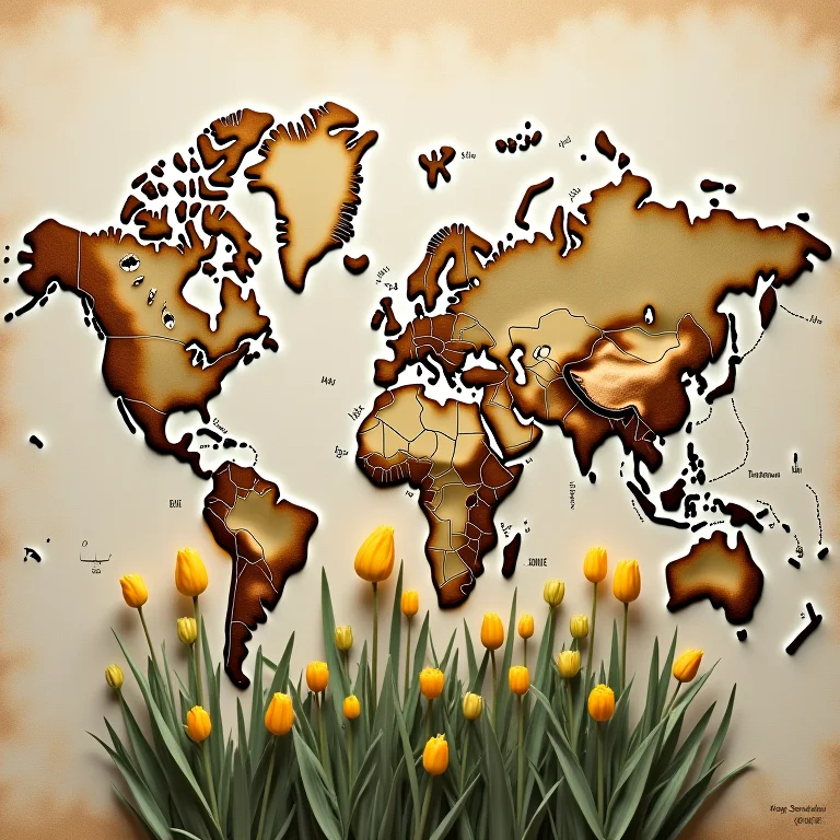 Mapa da origem da muda de arruda