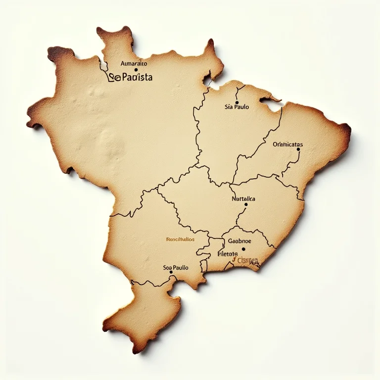 Mapa de São Paulo mostrando as variações regionais do Virado à Paulista.