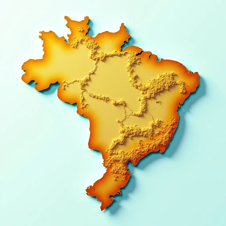 Mapa do Brasil destacando regiões de cultivo do poejo