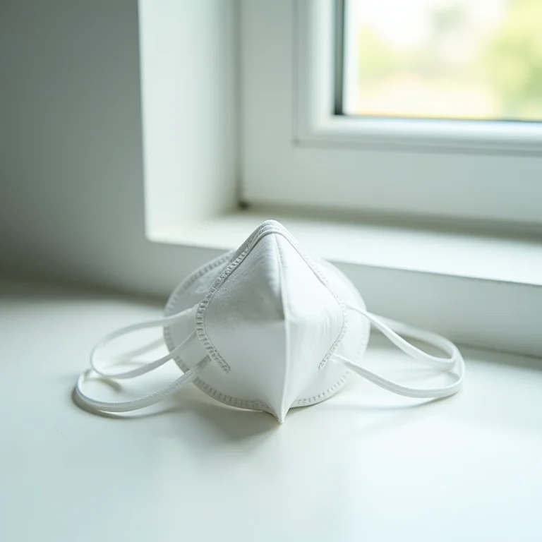 Máscara de proteção para limpeza de lareira