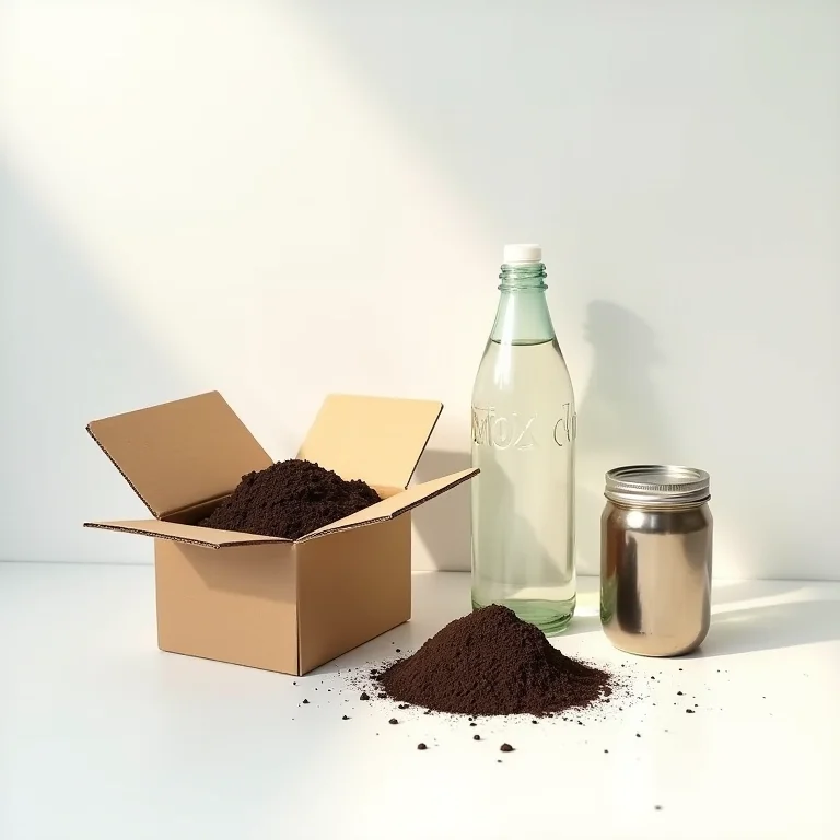 Materiais reciclados com terra para plantio