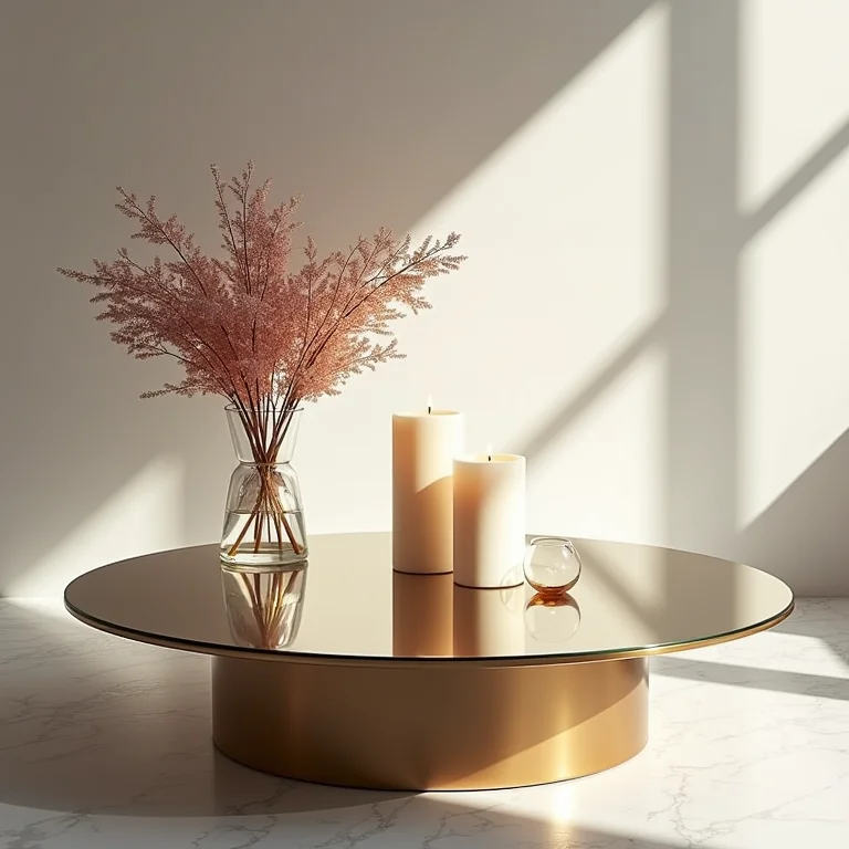 Mesa de centro espelhada