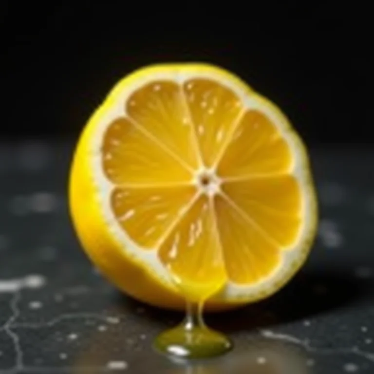 Metade de um limão espremido.