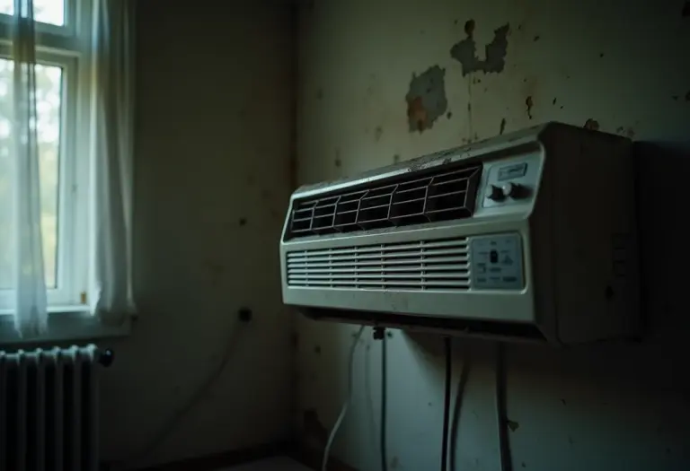 Mofo visível em ar condicionado