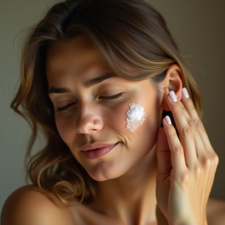 Mulher aplicando compressa de arruda no ouvido para alívio da dor