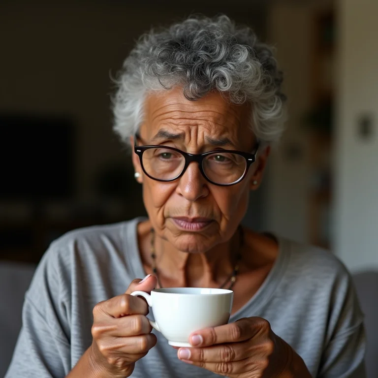 Mulher brasileira preocupada com contraindicações do chá.