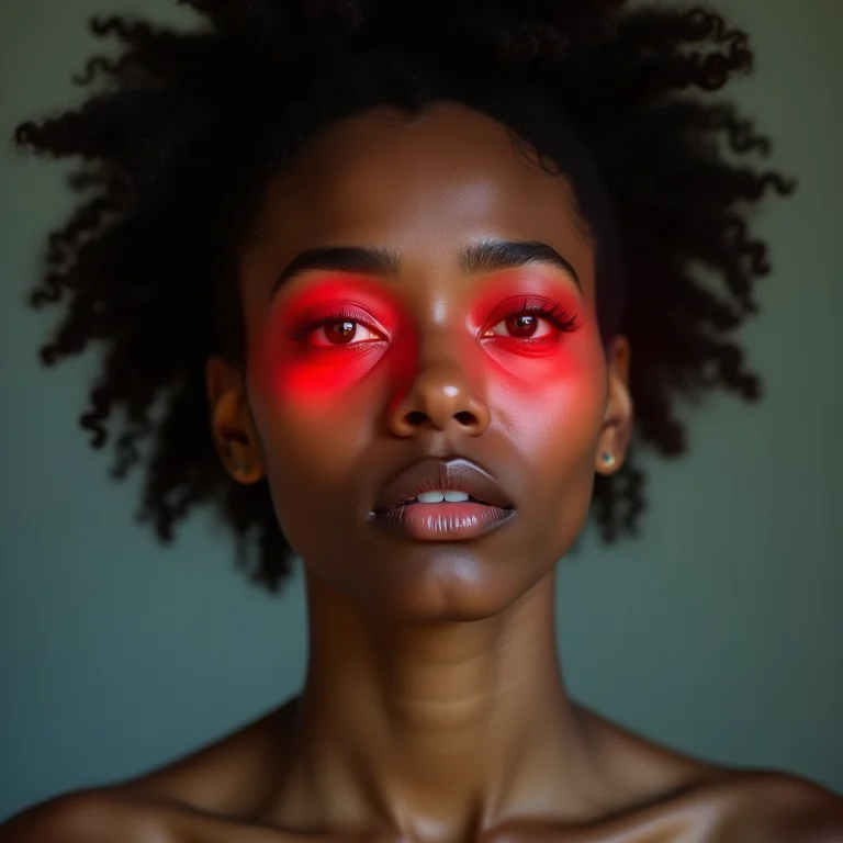 Mulher com conjuntivite.