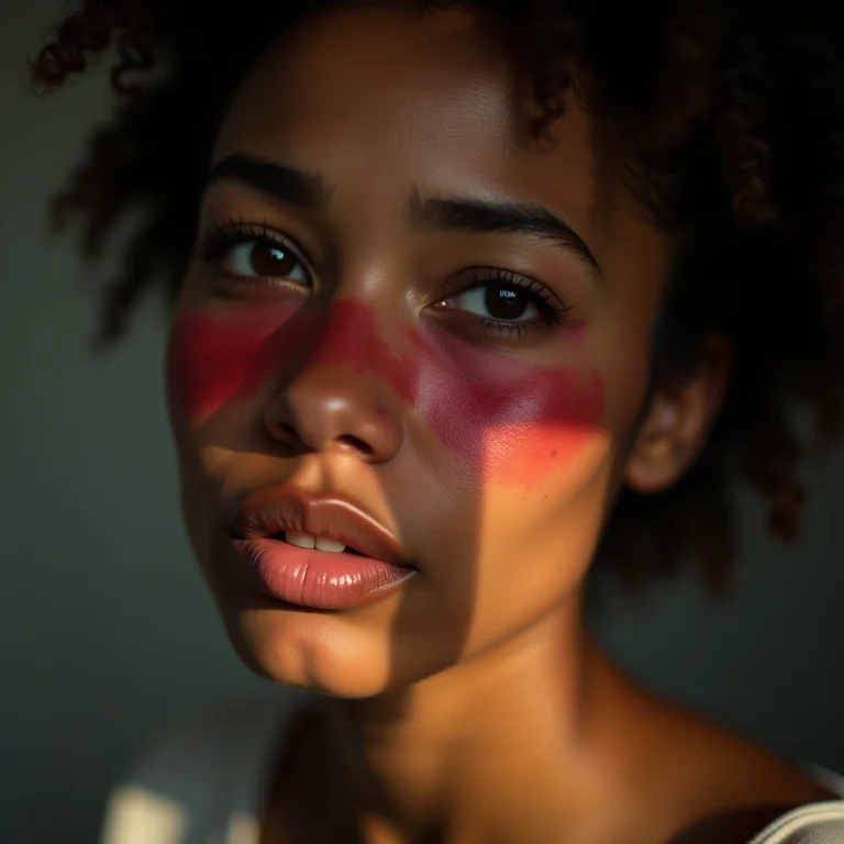 Olho irritado e avermelhado após contato com arruda