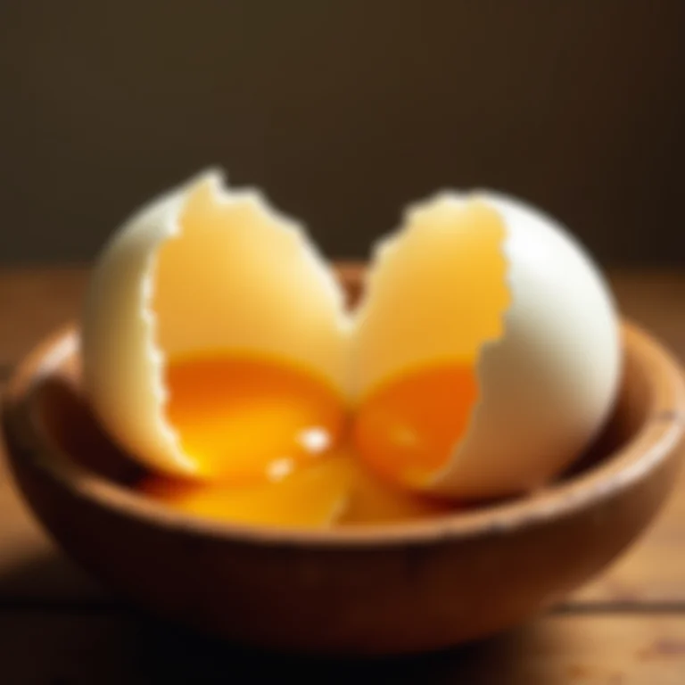 Ovos frescos para dar liga e textura ao pão de milho.