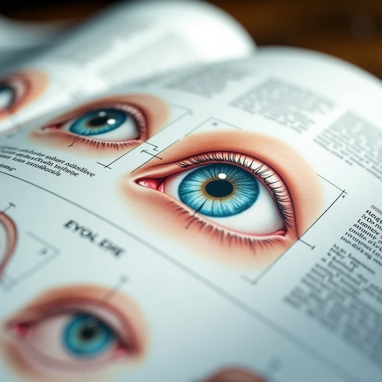 Página de um artigo científico sobre anatomia ocular