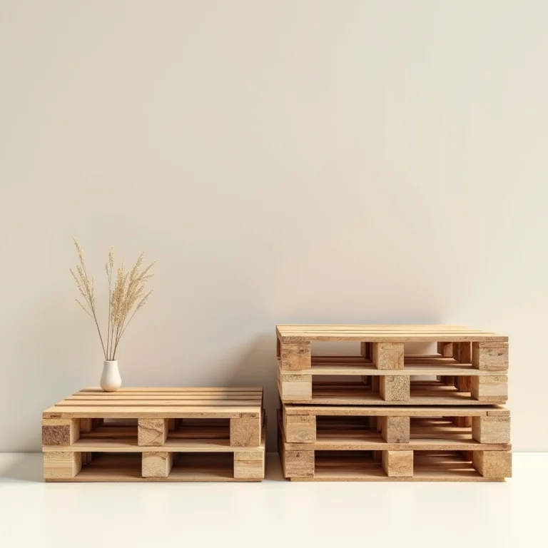 Paletes de madeira reaproveitadas para móveis sustentáveis