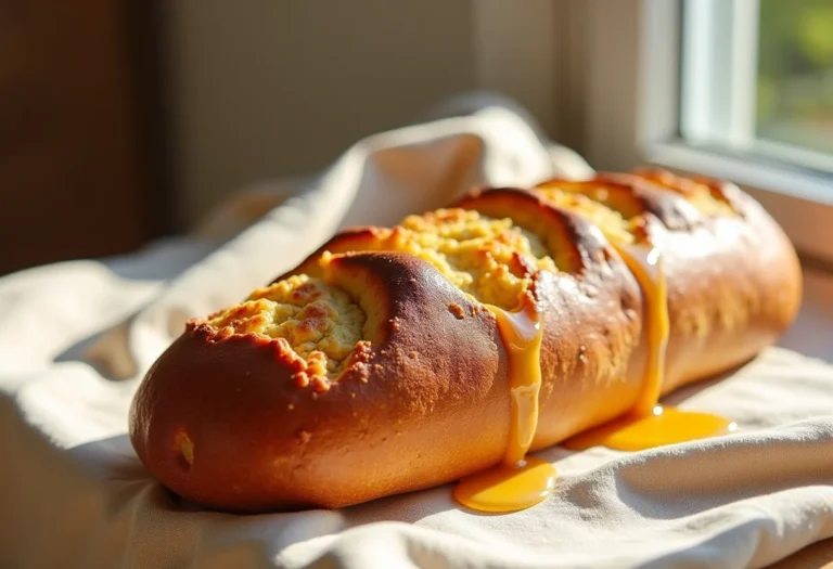 Pão de cevada e mel artesanal em close-up