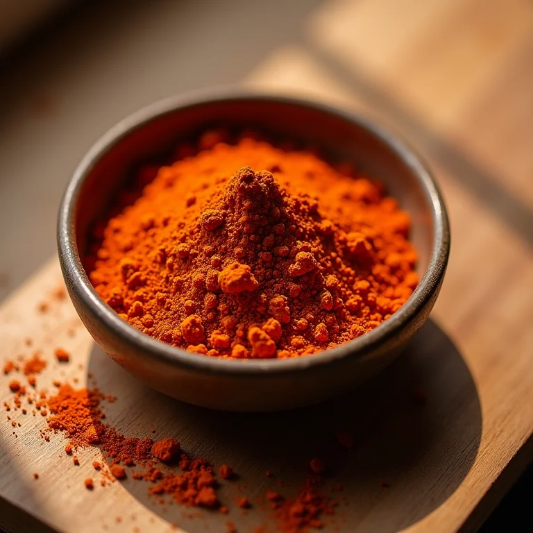 Páprica defumada em um recipiente